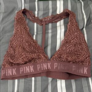 PINK Victoria's Secret Mauve Lace Bralette
